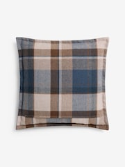 Navy 50 x 50cm Brushed Check Cushion - Image 4 of 4