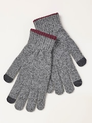 FatFace Charcoal Grey Brushed Gloves - Image 2 of 3