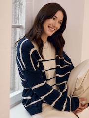 Celtic & Co. Linen Blend Drop Stitch Cardigan - Bild 4 von 7