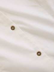 Celtic & Co. White Cotton Blend V-Neck Button Through Blouse - Image 5 of 6