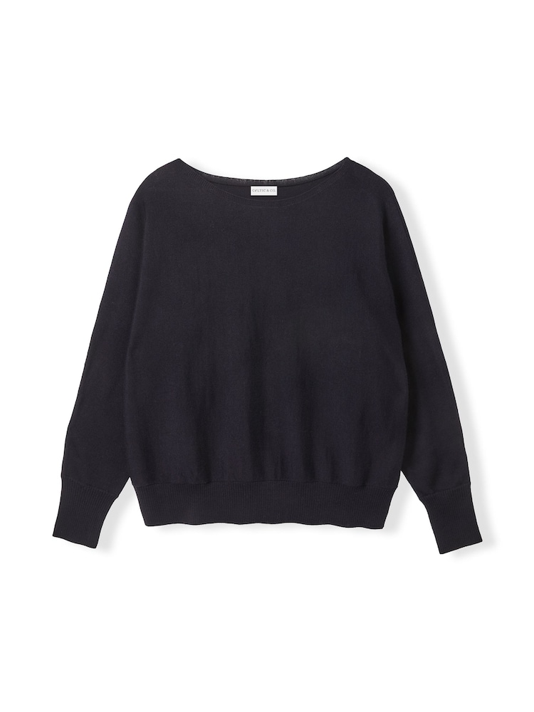 Celtic & Co. Blue Merino Blend Fine Knit Dolman Jumper - Image 8 of 8