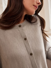 .Celtic & Co קרדיגן סרוג בסריגה עדינה מצמר מרינו - תמונה 4 מתוך 7