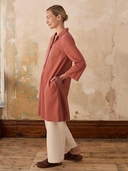 Celtic & Co. Red Placket Detail Knee Length Dress - Image 3 of 7
