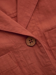 Celtic & Co. Red Placket Detail Knee Length Dress - Image 6 of 7