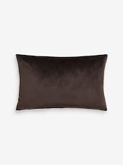 Brown 40 x 59cm Cut Velvet Wiggle Cushion - Image 3 of 5