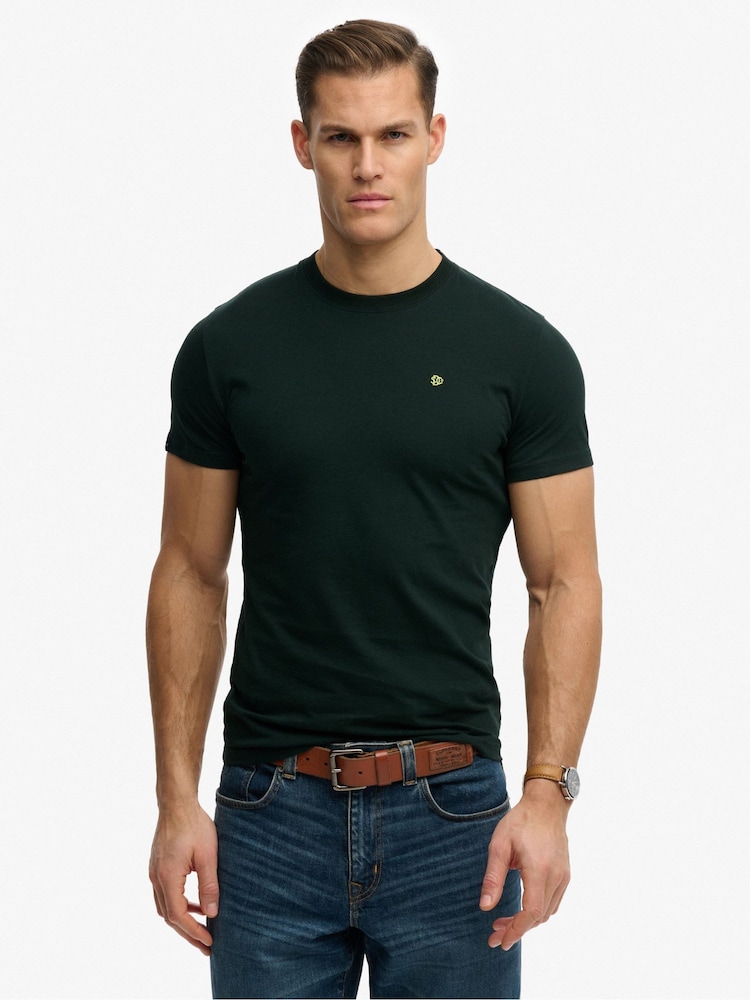 Superdry Green Essential SD & Co Logo Embroidered T-Shirt - Image 1 of 7