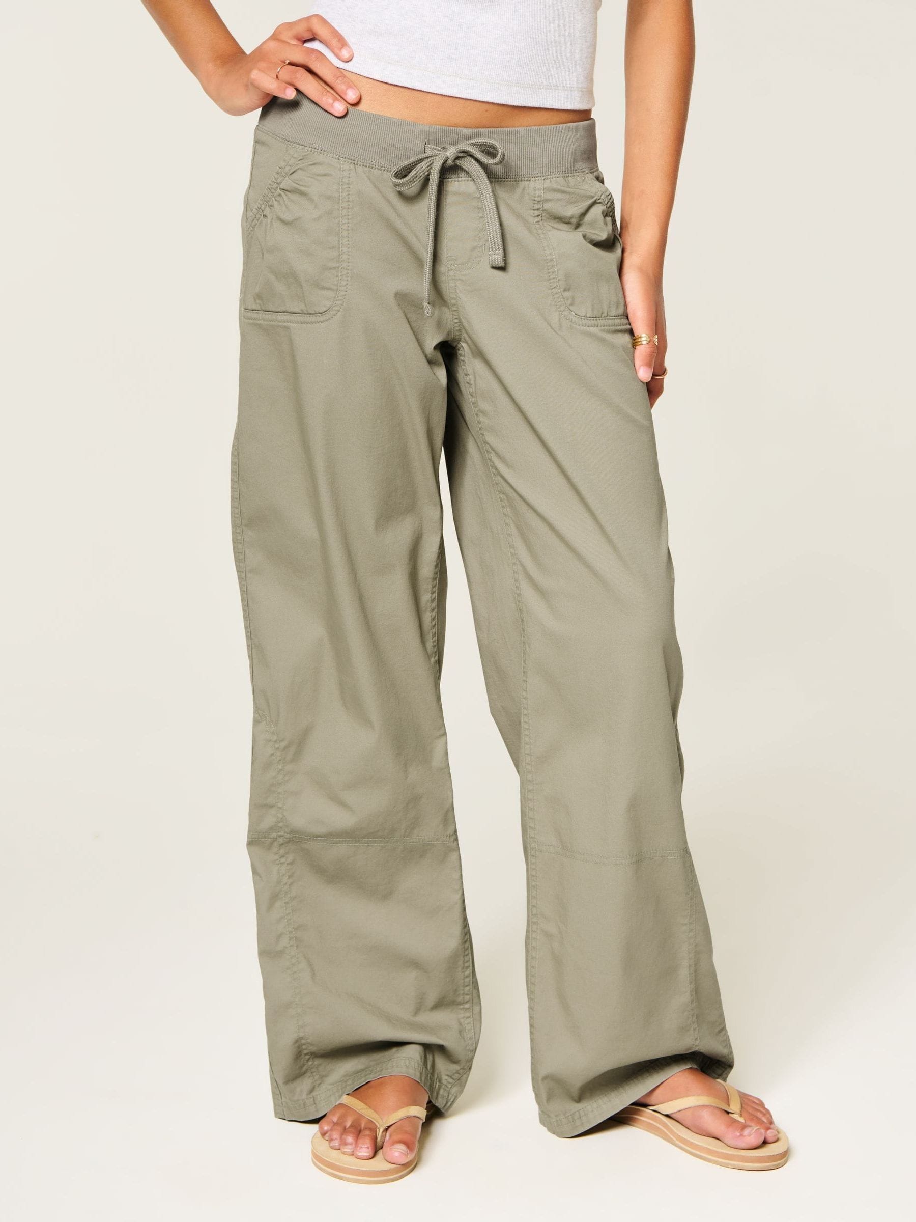 Buy Hollister Olive Green Remi Pull-On Trousers from Next USA