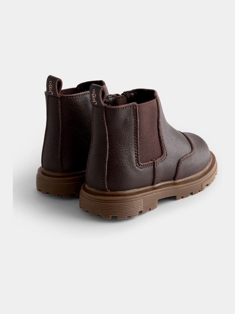 JoJo Maman Bébé Dark Brown Chelsea Boots - Image 2 of 4