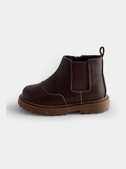 JoJo Maman Bébé Dark Brown Chelsea Boots - Image 3 of 4
