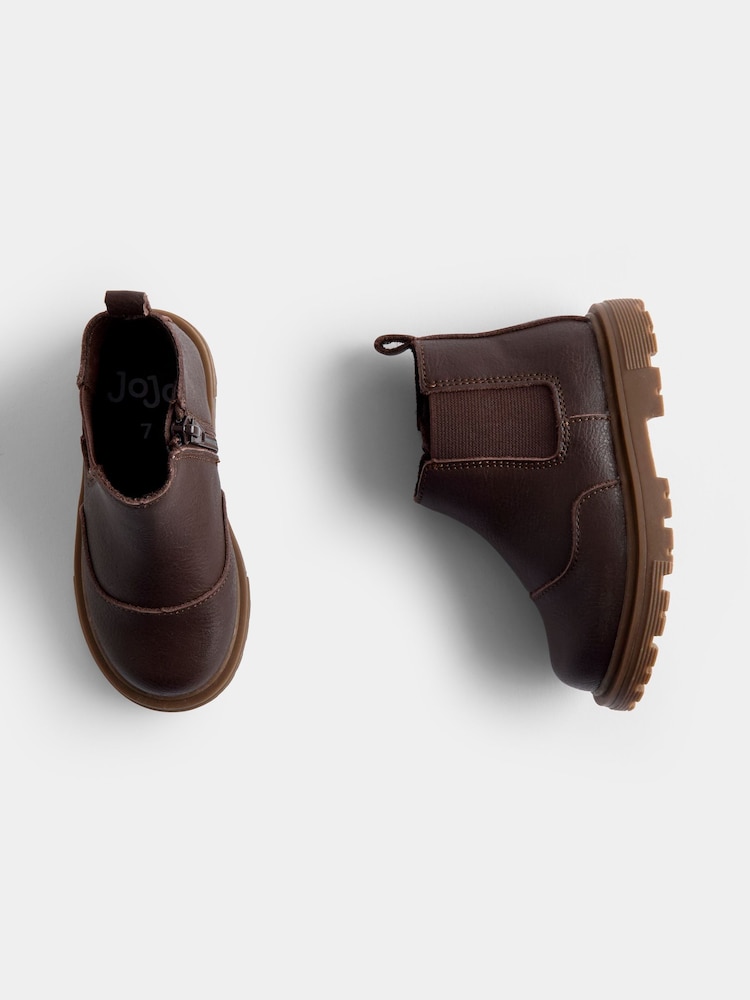 JoJo Maman Bébé Dark Brown Chelsea Boots - Image 4 of 4