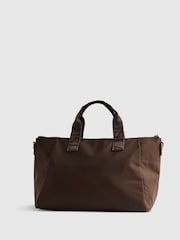 River Island Brown Logo Cabin Size Holdall - Image 3 of 6