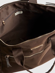 River Island Brown Logo Cabin Size Holdall - Image 5 of 6