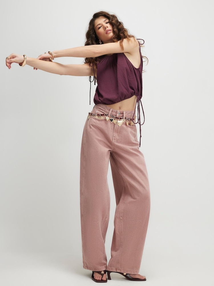 River Island High Waisted Balloon Leg Jeans - Imaginea 1 din 4