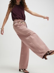 River Island High Waisted Balloon Leg Jeans - Imaginea 4 din 4