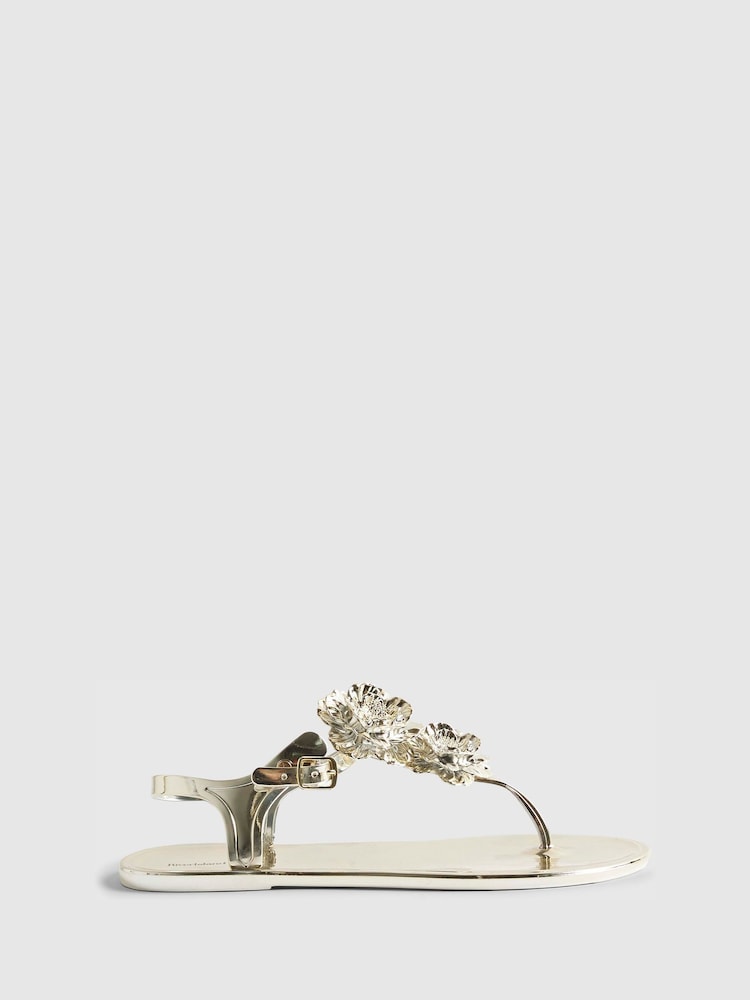 River Island Flower Detail Sandals - Image 1 of 5 River Island Flower Detail Sandals - Image 1 of 5