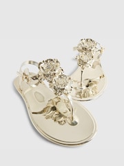 River Island Flower Detail Sandals - Image 3 of 5