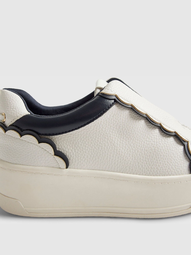 River Island White Scallop Trim Slip On Trainers - Image 6 of 6