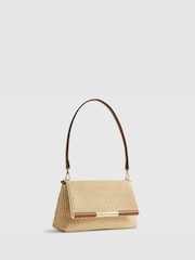 River Island Brown Raffia Bar Front Shoulder Bag - Image 3 of 6