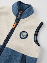 Polarn O. Pyret White Pile Fleece Gilet - Image 2 of 3