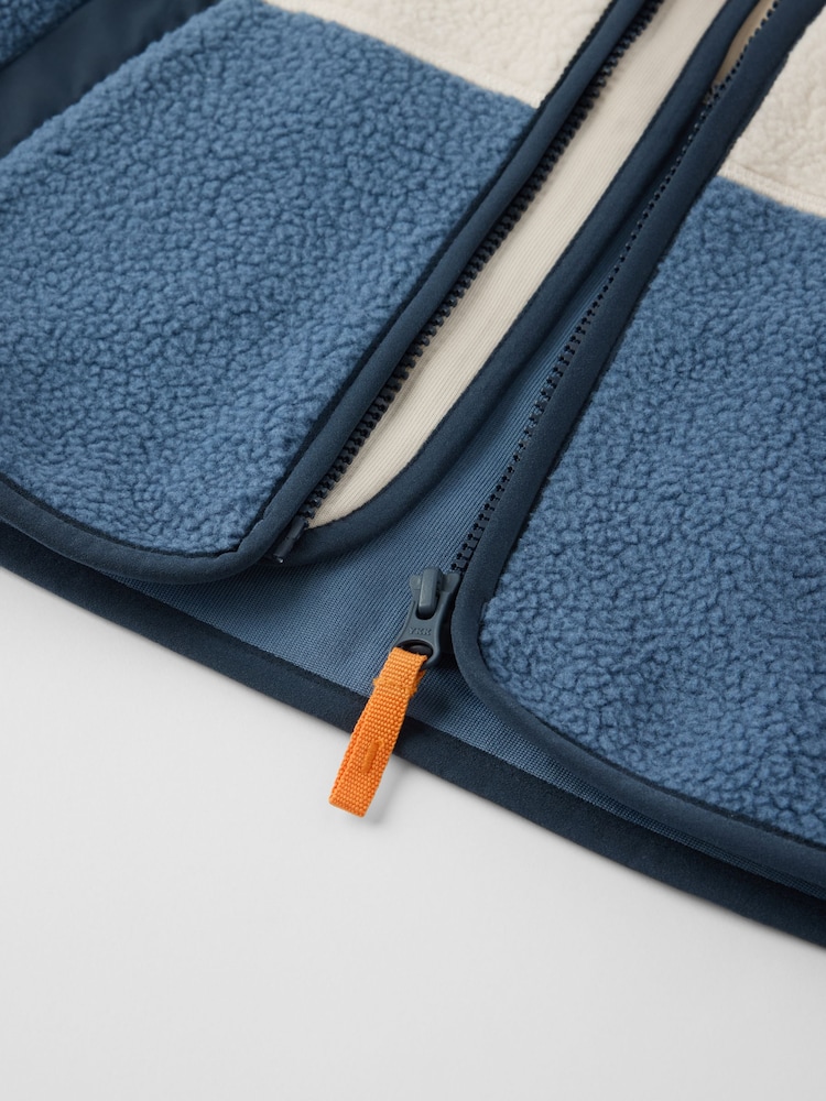 Polarn O. Pyret White Pile Fleece Gilet - Image 3 of 3