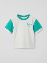 Polarn O. Pyret White Varsity Style T-Shirt - Image 1 of 3