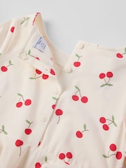 Polarn O. Pyret Cream Cotton Cherry Print Spin Dress - Image 2 of 3