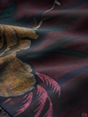 Burgundy Floral Kew Gardens Collection Ruffle Maxi Skirt - Image 7 of 8