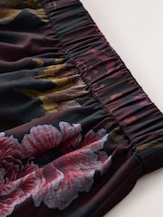 Burgundy Floral Kew Gardens Collection Ruffle Maxi Skirt - Image 8 of 8