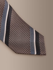 Brown Signature Stripe Tie - Image 2 of 3