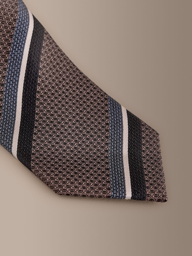 Brown Signature Stripe Tie - Image 2 of 3