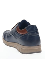 Pavers Navy Wide Fit Casual Lace Up Trainers - Image 3 of 5
