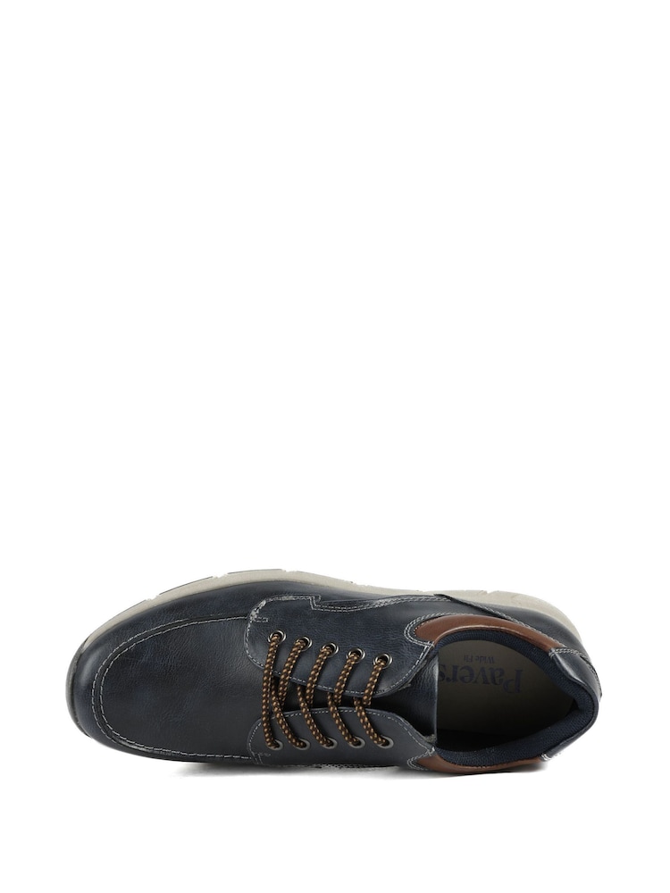 Pavers Navy Wide Fit Casual Lace Up Trainers - Image 6 of 6 Pavers Navy Wide Fit Casual Lace Up Trainers - Image 6 of 6