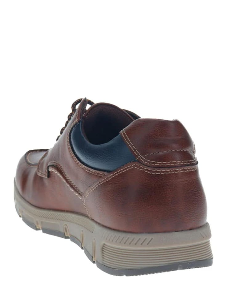 Pavers Brown Wide Fit Casual Lace Up Trainers - Image 2 of 5