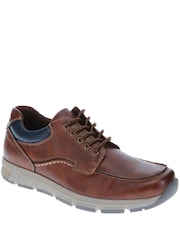 Pavers Brown Wide Fit Casual Lace Up Trainers - Image 4 of 5