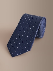 Navy Signature Silk Design Tie - Image 1 of 3