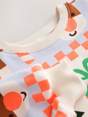 Red/Blue Fairisle Christmas Long Sleeve Sweat Dress (3mths-7yrs) - Image 7 of 8