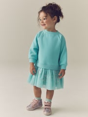 Ecru Moon Long Sleeve Sweat Dress (3mths-7yrs) - Image 1 of 2