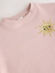 Ecru Moon Long Sleeve Sweat Dress (3mths-7yrs) - Image 3 of 4