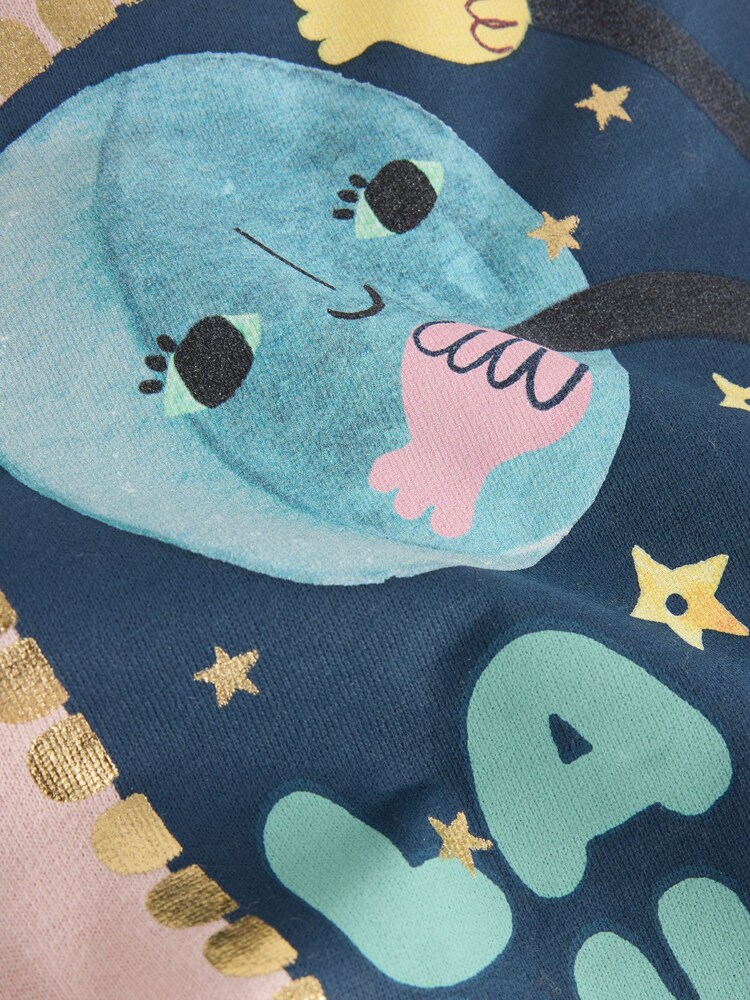 Ecru Moon Long Sleeve Sweat Dress (3mths-7yrs) - Image 4 of 4
