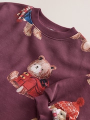 Ours rouge de Bourgogne - Robe sweat à manches longues (3mois -7ans) - Image 8 de 8
