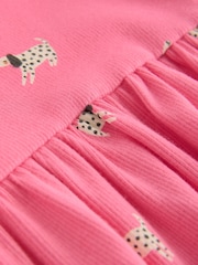 Pink Dog Long Sleeve Ribbed Dress (3mths-7yrs) - Image 2 of 3