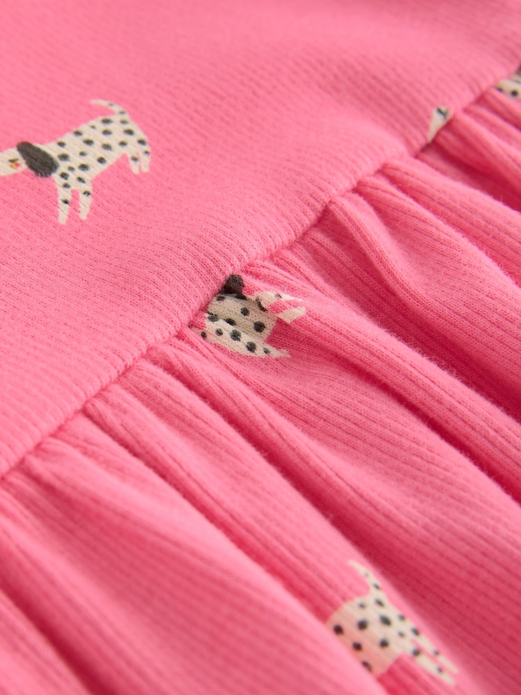 Pink Dog Long Sleeve Ribbed Dress (3mths-7yrs) - Image 2 of 3 Pink Dog Long Sleeve Ribbed Dress (3mths-7yrs) - Image 2 of 3