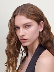 Marc Jacobs Silver Tone Daisy Pave Stud Earrings - Image 2 of 4