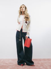 River Island Cream Long Sleeve Knitted Embroidered Heart Cardigan - Image 4 of 4