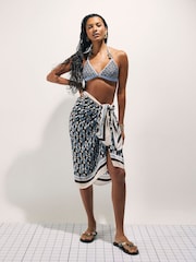 River Island Brown Geometric Print Sarong - Image 3 of 4