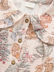 Cream Christmas Long Sleeve Collar Dress (3mths-7yrs) - Image 7 of 8