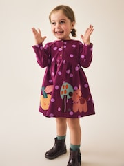 Berry Pink Long Sleeve Dress (3mths-7yrs) - Image 1 of 9