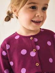 Berry Pink Long Sleeve Dress (3mths-7yrs) - Image 3 of 9