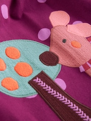 Berry Pink Long Sleeve Dress (3mths-7yrs) - Image 9 of 9