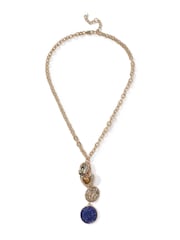 Aela Blue Flower Resin Charm Necklace - Image 1 of 3